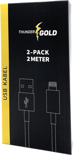 USB Kabel - 2-Pack - 2 Meter Gevlochten