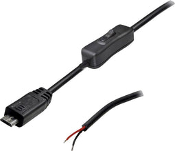 USB-kabel met schakelaar Stekker, recht 2-polig bezet TC-2509036 TRU COMPONENTS 1 stuk(s)