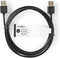 USB-Kabel - USB 2.0 - USB-A Male - USB-A Male - 7.5 W - 480 Mbps - Vernikkeld - 1.00 m - Rond - PVC - Zwart - Label
