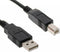 USB-Kabel | USB 2.0 | USB-A Male | USB-B Male | 480 Mbps | Vernikkeld | 3.00 m | Rond | PVC | Zwart | Polybag