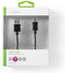 USB-Kabel | USB 2.0 | USB-A Male | USB-C™ Male | 480 Mbps | Vernikkeld | 1.00 m | Rond | PVC | Zwart | Doos