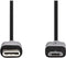 USB-Kabel - USB 2.0 - USB-C Male - USB Micro-B Male - 60 W - 480 Mbps - Vernikkeld - 1.00 m - Rond - PVC - Zwart - Envelop