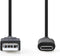 USB-Kabel | USB 3.2 Gen 2 | USB-A Male | USB-C™ Male | 10 Gbps | Vernikkeld | 1.00 m | Rond | PVC | Zwart | Doos