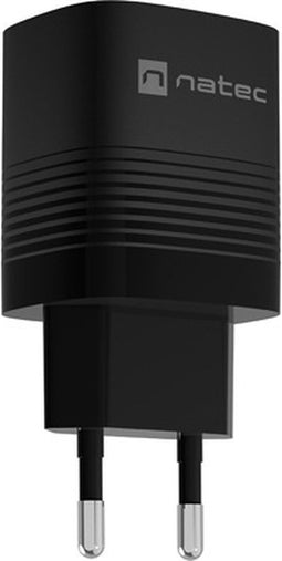USB-LADER NATEC RIBERA GAN 1X USB-A + 1X USB-C 30W ZWART NUC-2141