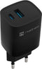 USB-LADER NATEC RIBERA GAN 1X USB-A + 1X USB-C 30W ZWART NUC-2141