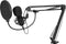 USB Microfoon voor PC met Arm - OMNITRONIC BMS-1C - microfoons usb met pop filter - statief met boom (microfoonstandaard) - mic met houder microfoonstatief computer en laptop