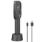 USB mini hand fan with battery and USB charging cable, with stand function