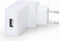 USB thuislader met 1 poort - haaks - 2,1A / wit