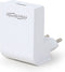 USB thuislader met 1 poort - haaks - 2,1A / wit