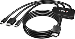 USB Type C + HDMI + MiniDisplayPort 1.2to HDMI 4K60Hz HDR M/M Active Adapter 32AWG