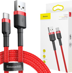 USB - USB-C kabel 300 cm rood