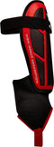 Avento Pro-Style Scheenbeschermers - Anatomisch - Rood/Zwart - Maat L (1 paar)