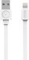 USBcable Lightning Flat; WHITE