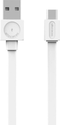 USBcable microUSB Flat; WHITE