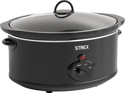 Strex Slowcooker 3.5L - 3 Warmtestanden - Keramische Binnenpan - Zwart