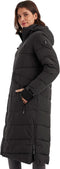 Kow 62 Wmn Qltd Ct dames Winterjas/mantel in dons-look met capuchon