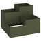 vidaXL - Tuinplantbak - 100x100x60 - cm - Olijfgroen - Staal