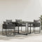 vidaXL - Tuinstoelen - met - Kussens - 4 - st - Zwart - Poly - Rattan