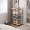 WOLTU opbergboxen set van 3 - polyester stof - opvouwbaar - grijs - 37,5 x 20 x 26 cm (set van 3)