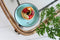CABANAZ - bord, keramiek, SMALL PLATE, doorsnede 15.6 cm, blauw