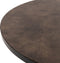 Stalux Ronde eettafel 'Daan' 120cm, kleur zwart / lederlook bruin