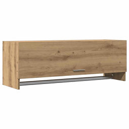 vidaXL - Kledingkast - 100x32,5x35 - cm - bewerkt - hout - artisanaal - eikenkleurig