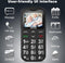 USHINING 4G Senioren Telefoon - Grote Toetsen - SOS Noodoproep - Laadstation