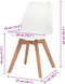 vidaXL - Eetkamerstoelen - 4 - st - kunststof - wit