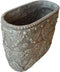 PTMD Memoir grijze cement pot ovaal baroque maat in cm: 40 x 20 x 36