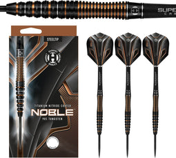 Harrows NOBLE BD82824 - Steeltip dartpijl 90% tungsten 24 g - Zwart Oranje (3 stuks)