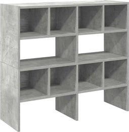 vidaXL - Schoenenrekken - 2 - st - stapelbaar - 89,5x30x40 - cm - betongrijs