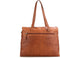 Leren Laptoptas met tabletvak - California - Brandy Cognac