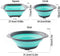 Set van 3 Inklapbare Keukenvergiet/Zeef Perfect voor het afgieten van Pasta Groente Fruit (Turquoise