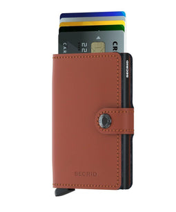 Secrid miniwallet - Mat - Brick (bruin) - Zwart