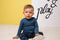 Bampidano Denzel - Baby Jongens T-shirt - Lange mouw - Stone blue stripe