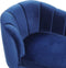 ALLIER - Chaise longue - Marineblauw - Linkerzijde - Fluweel