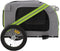 vidaXL - Hondenfietstrailer - oxford - stof - en - ijzer - groen - en - grijs