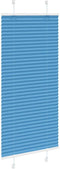 vidaXL - Plissé - rolgordijn - 65x100 - cm - stofbreedte - 64,4 - cm - polyester - blauw