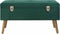 vidaXL - Bankje - met - opbergvak - 80 - cm - fluweel - groen