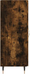 vidaXL - Dressoir - 34,5x34x90 - cm - bewerkt - hout - gerookt - eiken