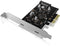 Icy Box IB-PCI1902-C31 - PCIe USB 3.2 Gen 2 Controller - 10 Gbit/s - Zwart Zilver