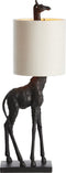 Light & Living Tafellamp Giraffe - 68cm - Zwart/Crème