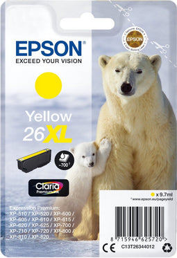 Epson 26XL - Inktcartridge - Origineel - Geel (1 stuk)