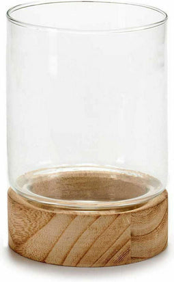 Kaarshouder Bruin Transparant Hout Kristal 11,5 x 16 x 11,5 cm (12 Stuks)