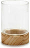 Kaarshouder Bruin Transparant Hout Kristal 11,5 x 16 x 11,5 cm (12 Stuks)