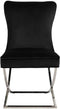 Richmond Stoel Chelsea Black velvet / silver (Quartz Black 800)