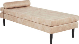 USSEL - Chaise longue - Beige - Fluweel
