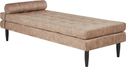 USSEL - Chaise longue - Taupe - Fluweel