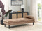 USSEL - Chaise longue - Taupe - Fluweel