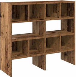 vidaXL - Schoenenrekken - 2 - st - stapelbaar - 89,5x30x40 - cm - oud - houtkleurig